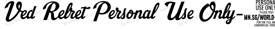 Ved Relret Personal Use Only字体转换